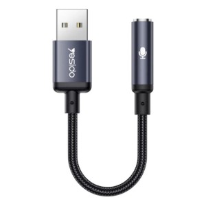 تبدیل USB به جک 3.5 میلی متری یسیدو YAU46