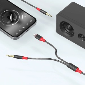 کابل تبدیل AUX به AUX/Lightning ارلدام ET-AUX79 طول 1.2 متر