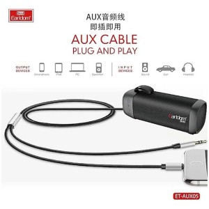 کابل تبدیل AUX به AUX/Lightning ارلدام ET-AUX05 طول 1.2 متر