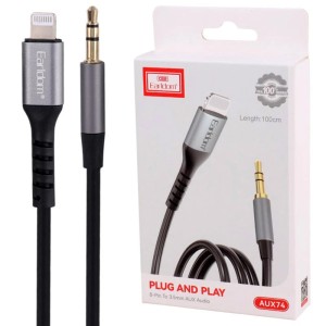 کابل تبدیل Lightning به AUX ارلدام ET-AUX74 طول 1 متر