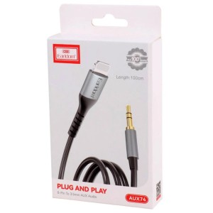 کابل تبدیل Lightning به AUX ارلدام ET-AUX74 طول 1 متر