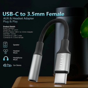 تبدیل Type-C به جک 3.5 میلی متری ارلدام ET-OT77