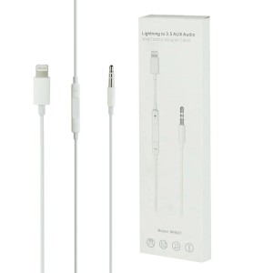 کابل تبدیل Lightning به AUX ریموت دار MH021 طول 1 متر