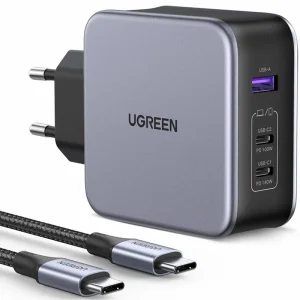 شارژر دیواری 140 وات یوگرین CD289 GaN QC4+ PD3.1 5A + کابل تبدیل تایپ سی