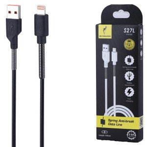 کابل لایتنینگ فست شارژ 2.4 آمپر اسکای دلفین S27L طول 1 متر