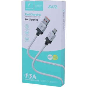 کابل لایتنینگ فست شارژ 40 وات اسکای دلفین S47L طول 1 متر