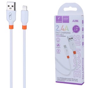 کابل لایتنینگ فست شارژ 2.4 آمپر اسکای دلفین S28L طول 1 متر