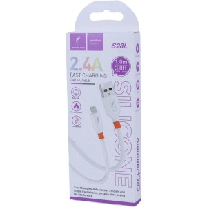 کابل لایتنینگ فست شارژ 2.4 آمپر اسکای دلفین S28L طول 1 متر