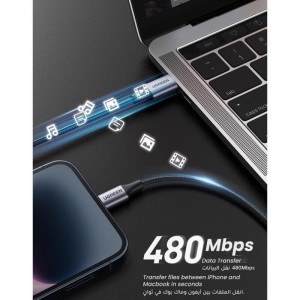 کابل تایپ سی به لایتنینگ فست شارژ 20 وات یوگرین US304-60759 طول 1 متر