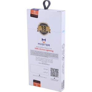 کابل لایتنینگ فست شارژ 3 آمپر مستر لینک پلاس ETM 004 طول 1 متر کد 2
