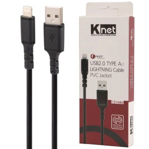 کابل لایتنینگ فست شارژ کی نت K-C529 طول 1.5 متر