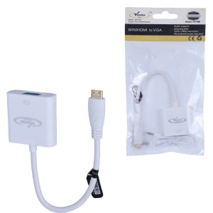 تبدیل Mini HDMI به VGA ونوس PV-T890 + کابل صدا