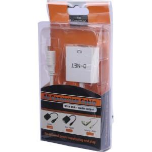 تبدیل Mini HDMI به VGA دی نت + کابل صدا