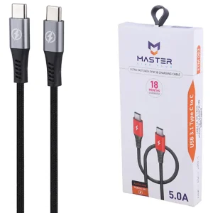 کابل دو سر تایپ سی فست شارژ 5 آمپر مستر لینک پلاس ETM 002 طول 1 متر کد 2