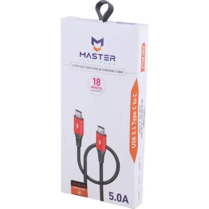 کابل دو سر تایپ سی فست شارژ 5 آمپر مستر لینک پلاس ETM 002 طول 1 متر کد 2 - تصویر 5