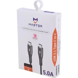 کابل دو سر تایپ سی فست شارژ 5 آمپر مستر لینک پلاس ETM 002 طول 1 متر کد 1 - تصویر 5