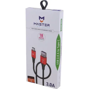 کابل تایپ سی فست شارژ 3 آمپر مستر لینک پلاس ETM 003 طول 1 متر کد 1 - تصویر 5