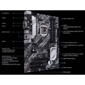 مادربرد ایسوس Asus PRIME B460-PLUS LGA 1200