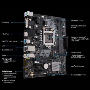 مادربرد ایسوس ASUS PRIME H310M-E R2.0