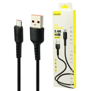 کابل میکرو یو اس بی فست شارژ Mossory M101V 2.4A 1m