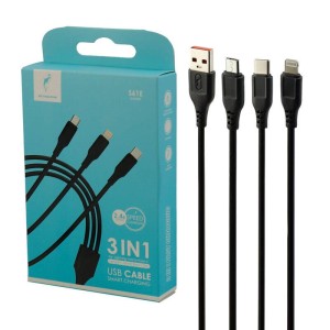 کابل ۳ سر Sky dolphin S61E 2.4A 1.2m