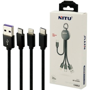 کابل کوتاه ۳ سر Nitu NT-UC091 20cm