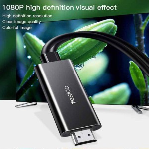 کابل تبدیل Yesido HM05 Lightning/MicroUSB/Type-C to HDMI 1.8m