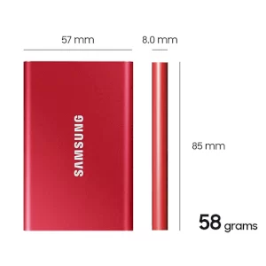 هارد اکسترنال سامسونگ قرمز Samsung SSD External T7 1TB | برنس شاپ