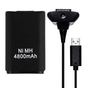 باتری و شارژر دسته بازی ۲ کاره XBox 360 NI-MH 4800mAh