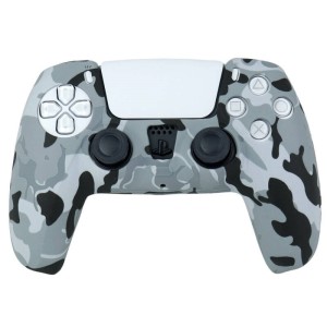 روکش دسته بازی PS5 طرح چریکی مشکی طوسی کد ۲