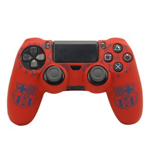 روکش دسته بازی PS4 طرح Barcelona زمینه قرمز + روکش آنالوگ هدیه