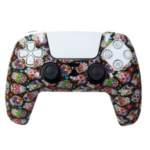 روکش دسته بازی PS5 طرح جمجمه ریز گلدار