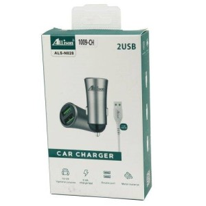 شارژر فندکی فست شارژ Allison ALS-N028 ALS-A100 2.4A 12W + کابل تایپ سی