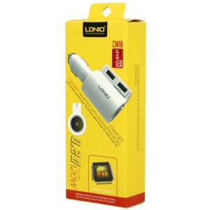 شارژر فندکی فست شارژ Ldnio CM10 4.2A 21W