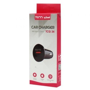 شارژر فندکی فست شارژ TSCO TCG 34 3A QC3 + کابل میکرو یو اس بی