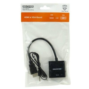 تبدیل Macher MR-206 HDMI To VGA + کابل صدا