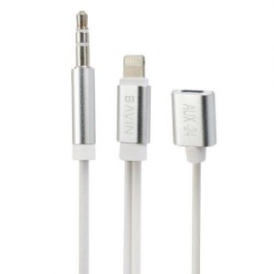 کابل تبدیل Bavin AUX-24 Lightning to 3.5mm / Lightning
