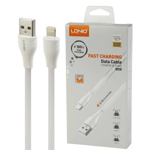 کابل آیفونی فست شارژ Ldnio LS551 2.1A 1m