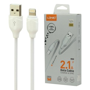 کابل آیفونی فست شارژ Ldnio LS371 2.1A 1m