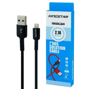 کابل آیفونی KingStar K72i 2.1A 1.2m
