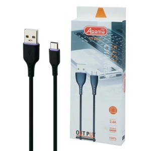 کابل تایپ سی فست شارژ Apama 369 2.4A 1m