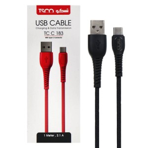 کابل تایپ سی TSCO TC C183 2.1A 1m