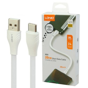 کابل کوتاه تایپ سی فست شارژ Ldnio LS550 2.4A 20cm