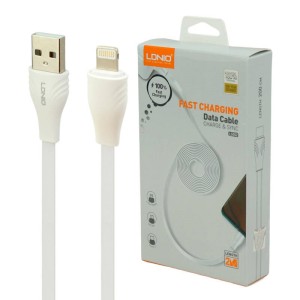 کابل آیفونی فست شارژ Ldnio LS552 2.1A 2m