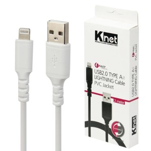 کابل آیفونی فست شارژ K-net K-CUL02020 2m