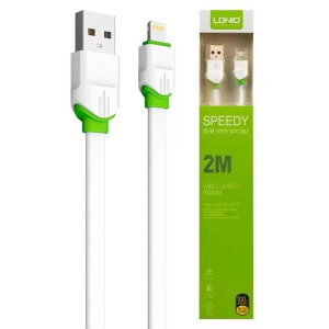 کابل آیفونی فست شارژ Ldnio LS-33 2.4A 2m