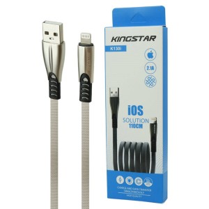 کابل آیفونی KingStar K130i 2.1A 1.1m