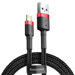 کابل آیفونی فست شارژ Baseus Cafule CALKLF-A 2.4A 50cm