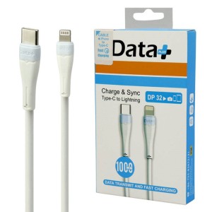کابل تبدیل فست شارژ Data+ DP 32 Type-C to Lightning 30W 1m