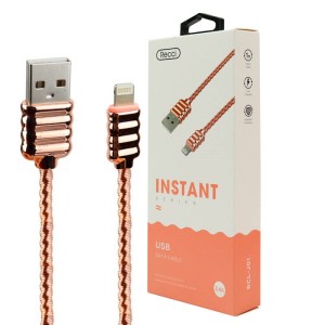 کابل آیفونی فست شارژ Recci RCL-J01 2.4A 1m